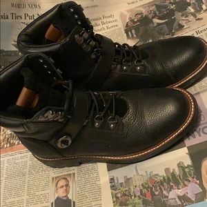 Coach shearling tongue boot